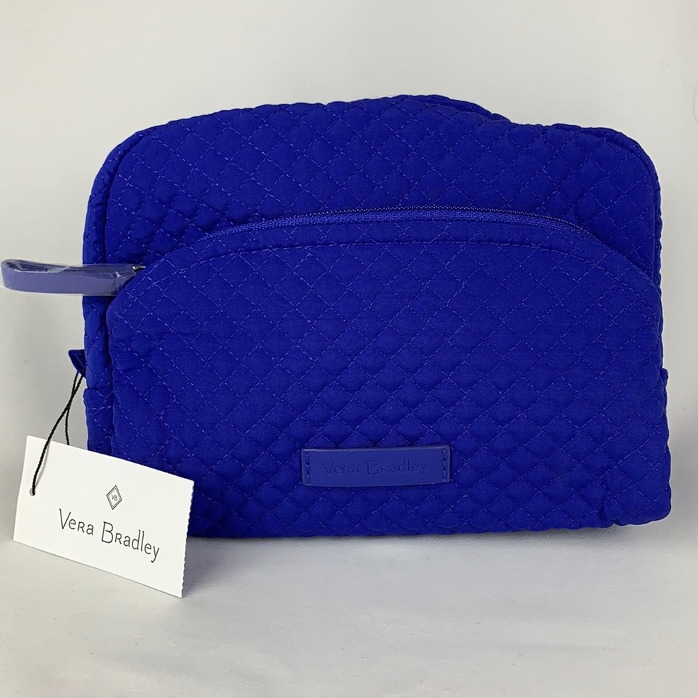 Vera Bradley Iconic Medium Cosmetic Gage Blue